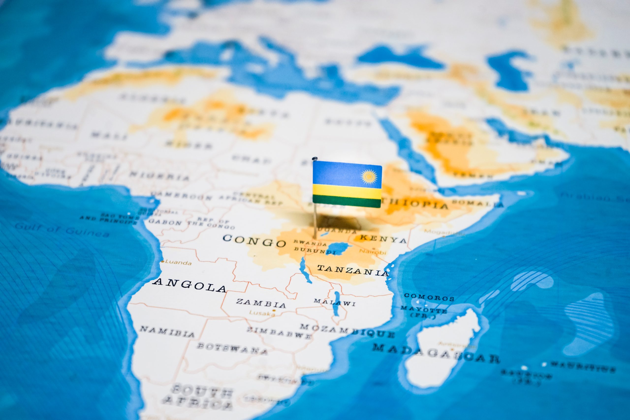 Kaart van Rwanda